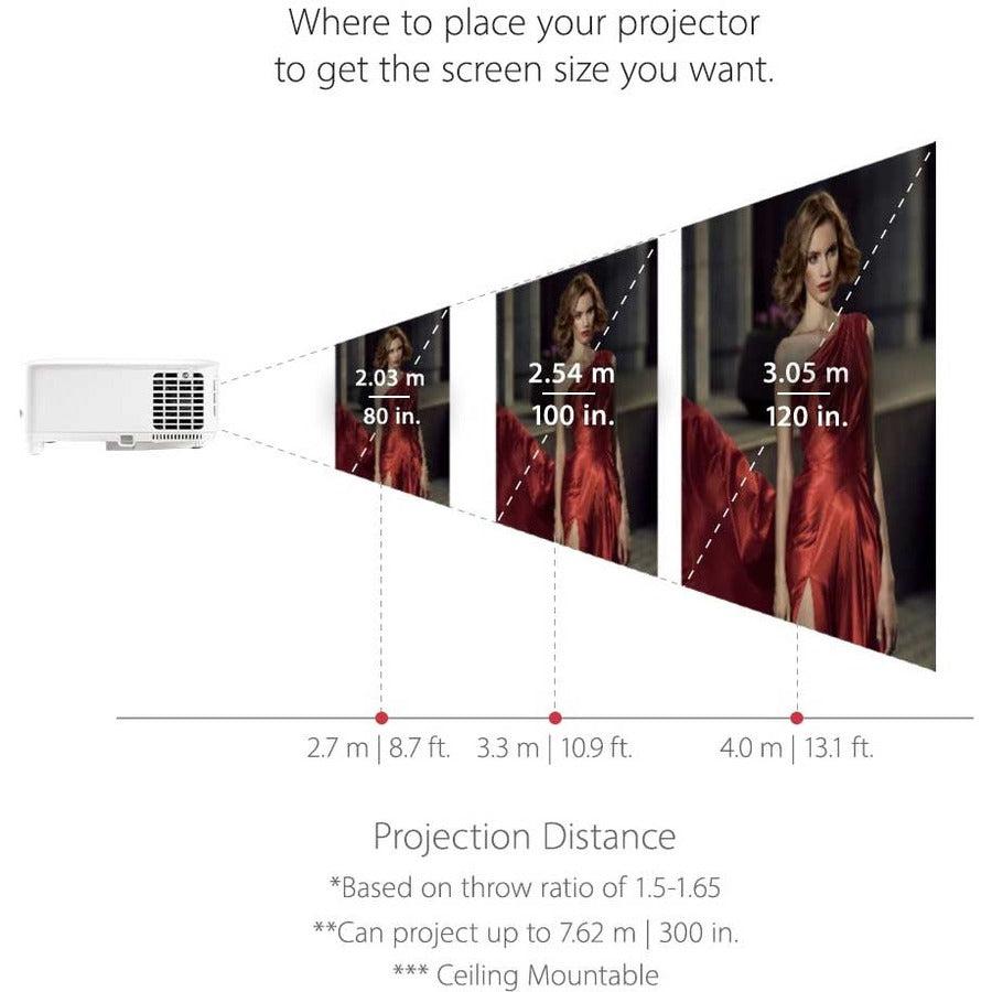 Viewsonic M2E Data Projector Short Throw Projector 1000 Ansi Lumens Led 1080P (1920X1080) 3D Grey, White