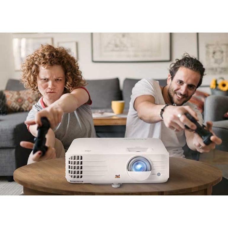 Viewsonic M2E Data Projector Short Throw Projector 1000 Ansi Lumens Led 1080P (1920X1080) 3D Grey, White