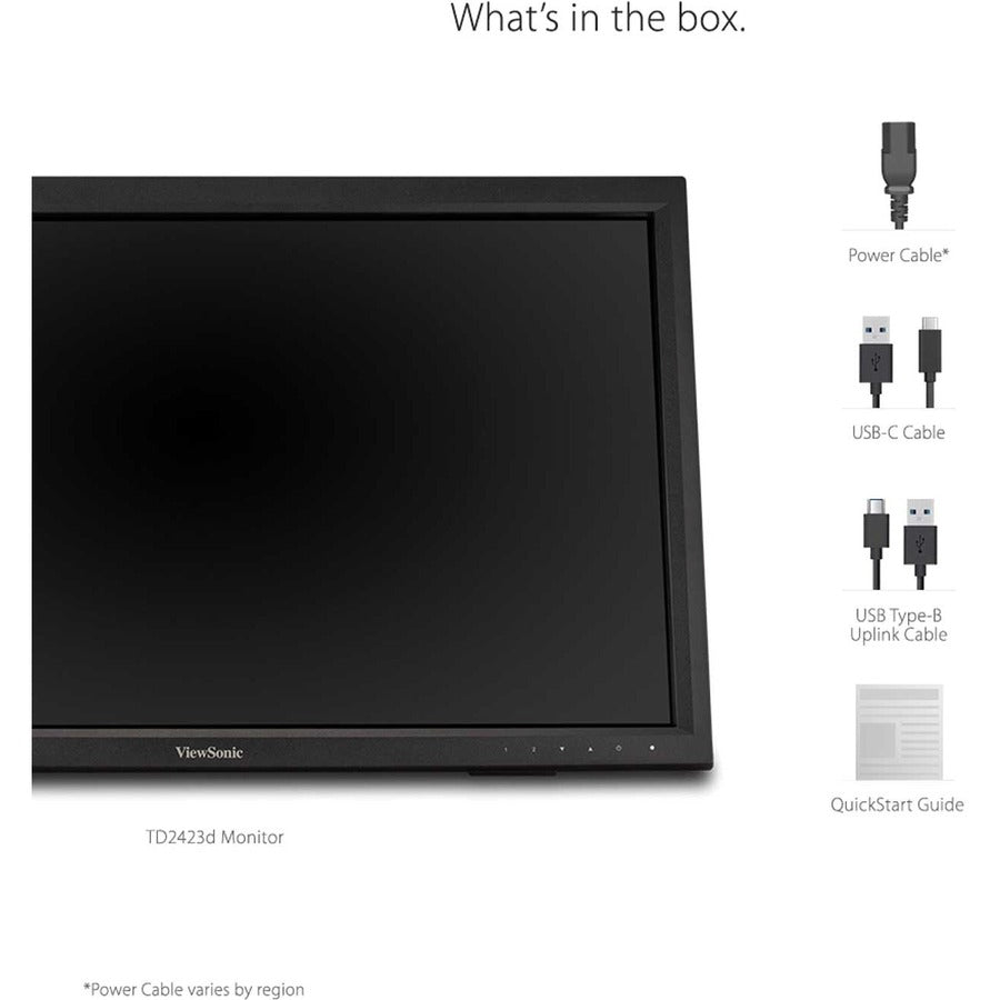 Viewsonic Td2423D Touch Screen Monitor 61 Cm (24") 1920 X 1080 Pixels Multi-Touch Black
