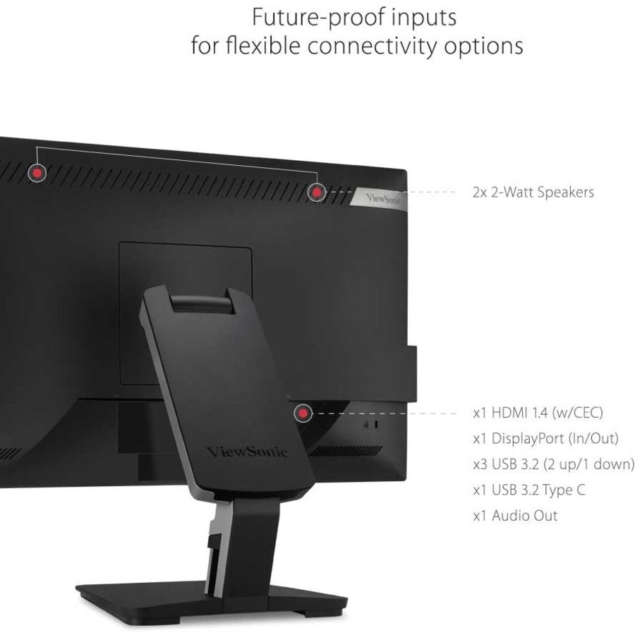 Viewsonic Td2455 Touch Screen Monitor 61 Cm (24") 1920 X 1080 Pixels Multi-Touch Table Black