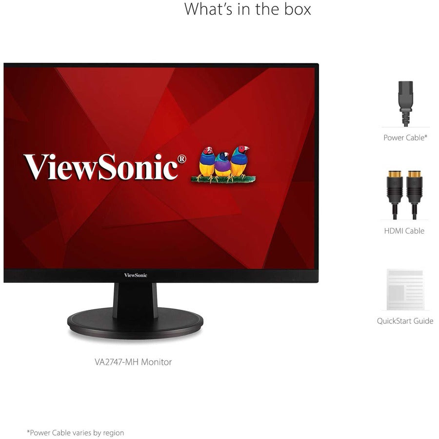 Viewsonic Va2747-Mh Computer Monitor 68.6 Cm (27") 1920 X 1080 Pixels Full Hd Led Black