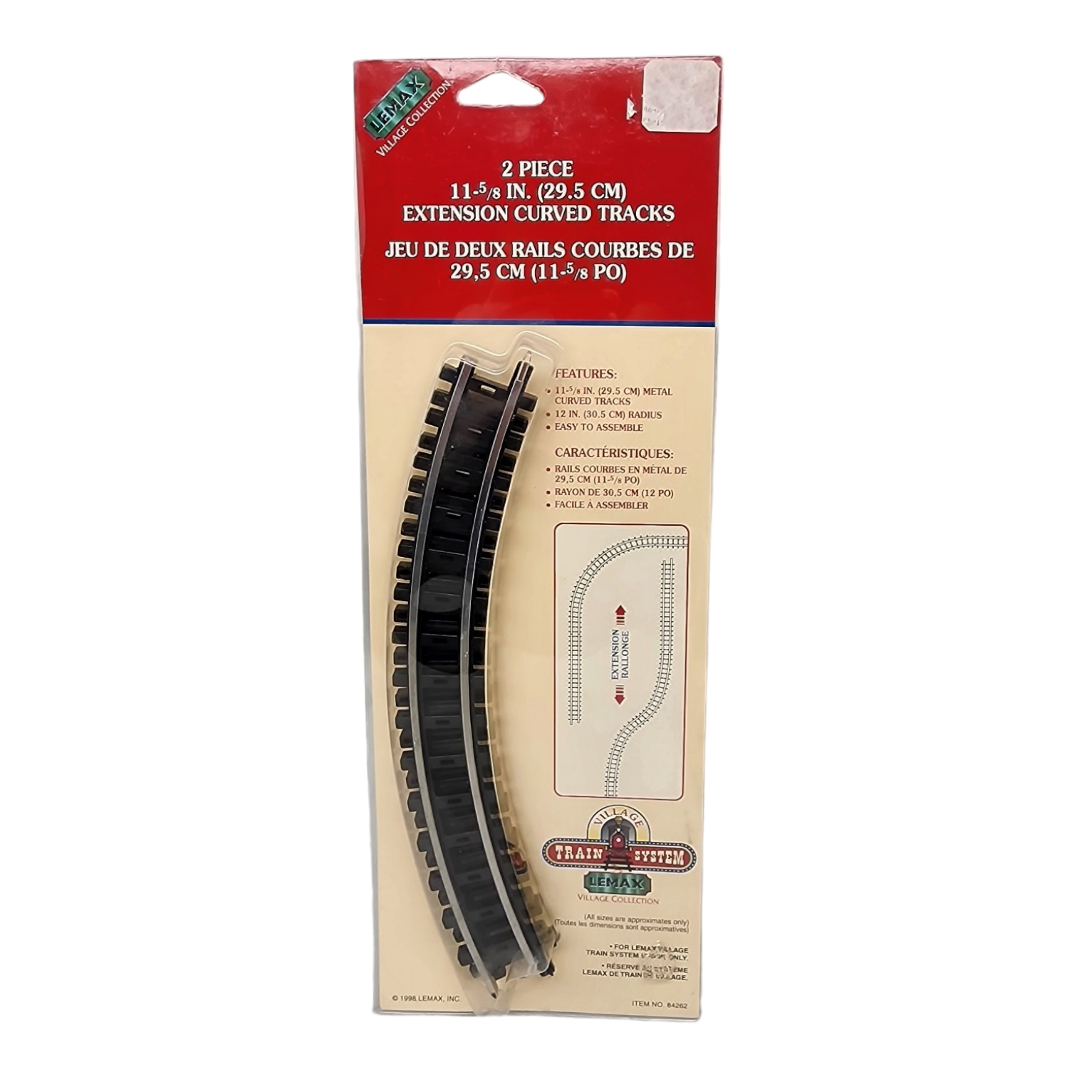 Village Collection 2-piece Curved Train Tracks