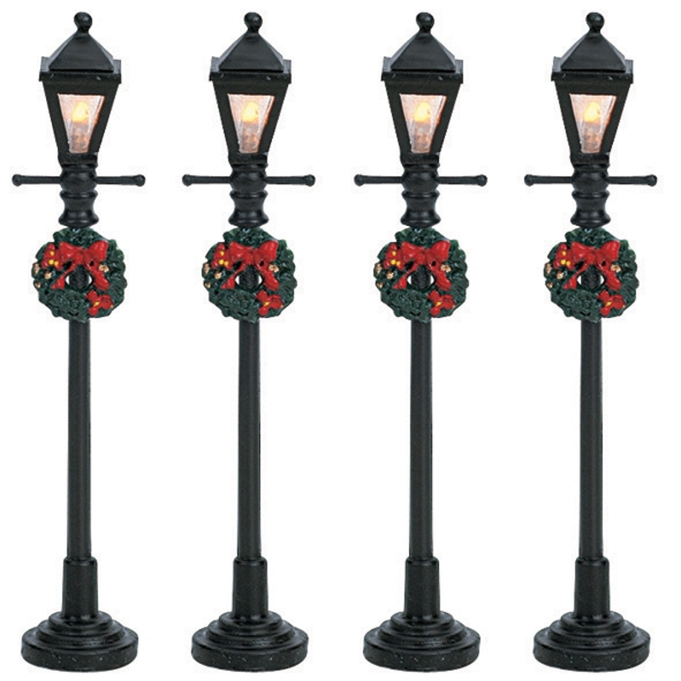 Village Gas Lantern Street Lamp - Set of 4