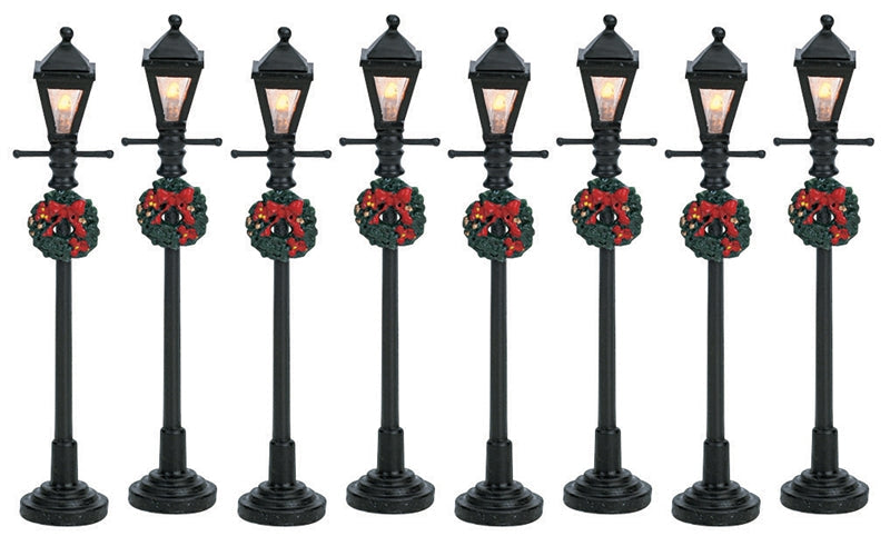 Village Gas Lantern Street Lamp - Set of 8