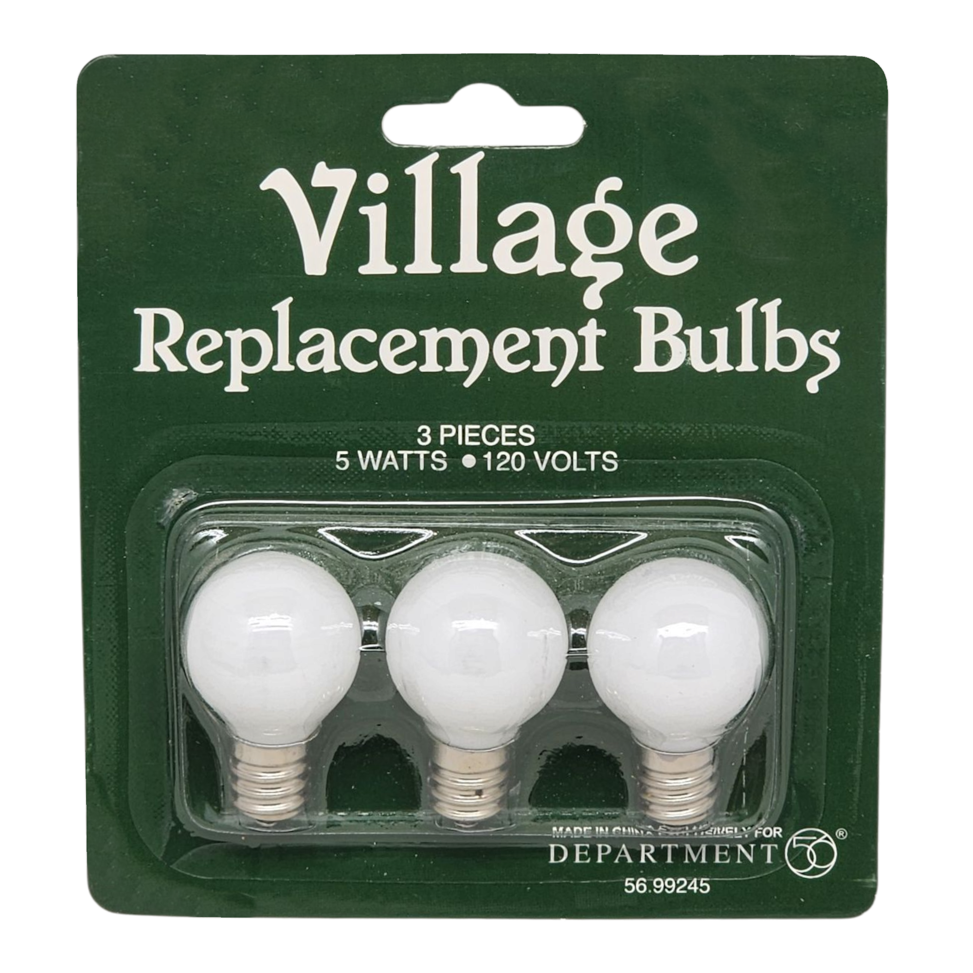 Village Replacement Round Light Bulb 3 Pack
