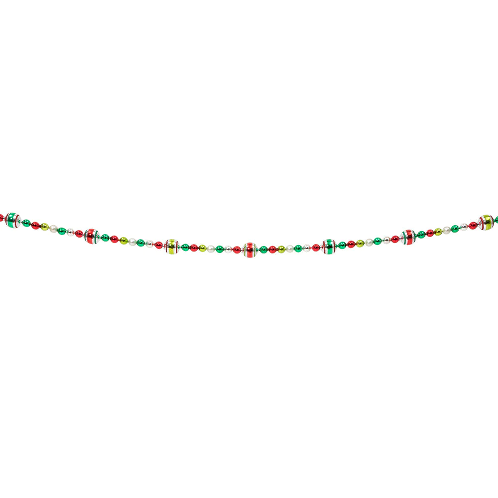 Vintage Glass Ball Garland - 7 Feet Long