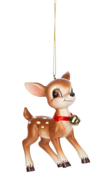 Vintage Woodland Fawn Ornament -