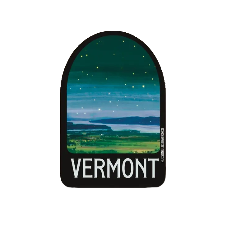 Vinyl Landmark Sticker - Vermont Night