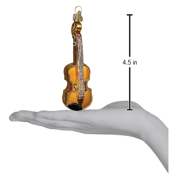 Violin Glass Ornament