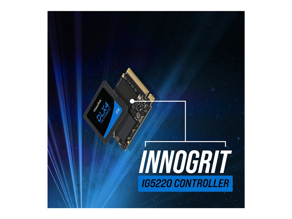 VisionTek DLX4 - SSD - encrypted - 512 GB - internal - M.2 2230 - PCIe 4.0 x4 (NVMe) - 256-bit AES - TCG Opal Encryption