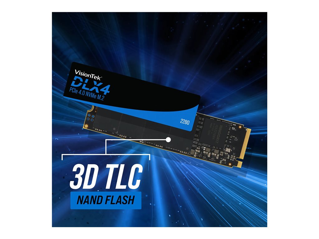 VisionTek DLX4 - SSD - encrypted - 512 GB - internal - M.2 2280 - PCIe 4.0 x4 (NVMe) - 256-bit AES - TCG Opal Encryption