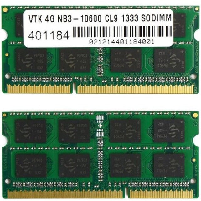 Visiontek 8Gb (2X4Gb) Ddr3 1333 Mhz (Pc3-10600) Cl9 Sodimm Kit - Notebook