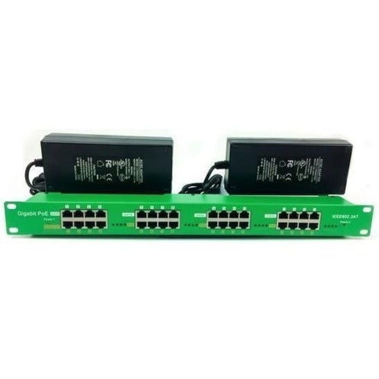 Visiontek Poe Injector - 16 Port Active With Two 56 Volt 120 Watt Power Supplies