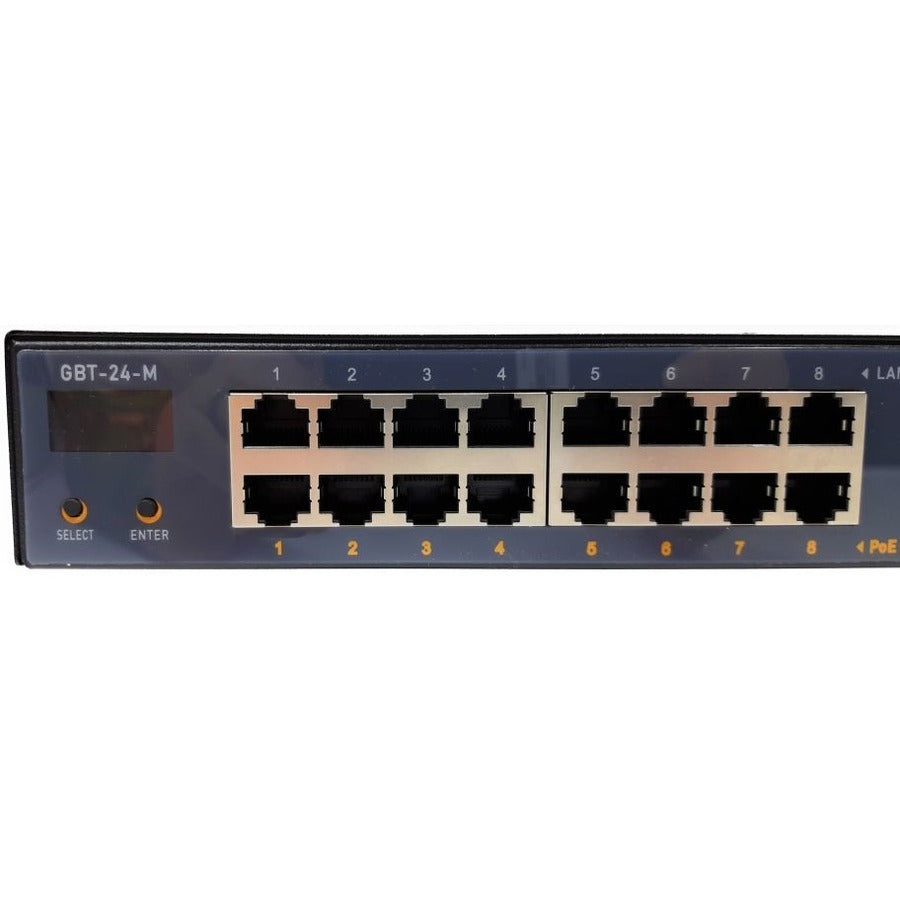 Visiontek Poe Injector - Gigabit 24 Port Ieee 802.3Bt On Board Oled Managed Poe Injector - No Power Supply