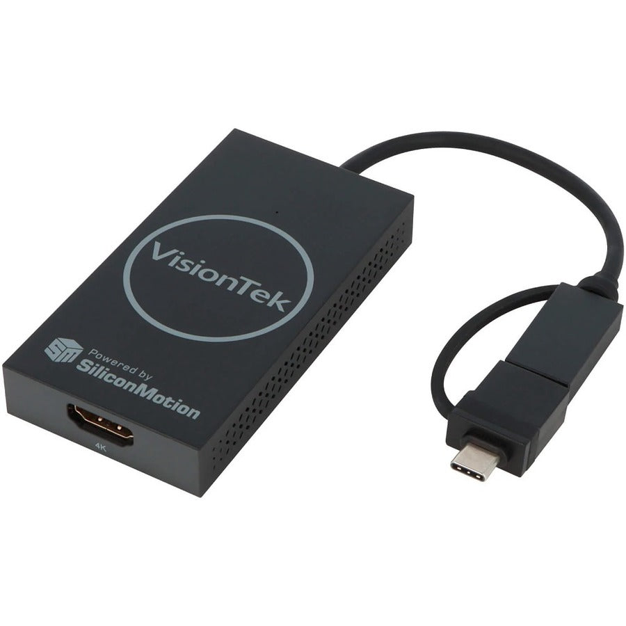 Vt90 Usb To Hdmi Adapter,4K 30Hz Usb-C / Usb-3.0 Bus Powered