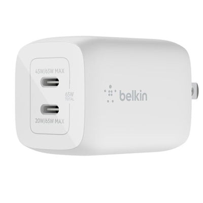 Belkin BoostCharge Pro 65W Dual USB-C GaN Wall Charger