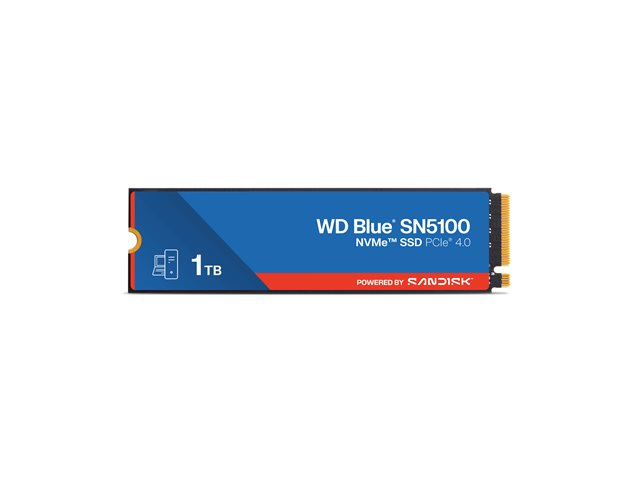 WD Blue SN5100 1TB PCIe 4.0 M.2 NVMe SSD High-Speed Storage for Creators