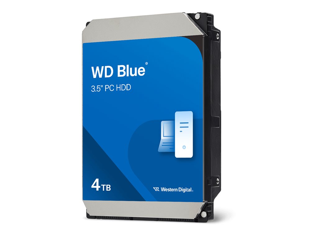 WD Blue WD40EZAX - Hard drive - 4 TB - internal - 3.5 - SATA 6Gb/s - 5400 rpm - buffer: 256 MB (pack of 20)"