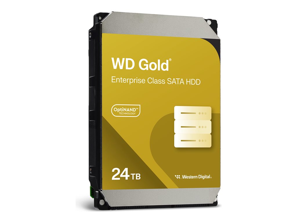 WD Gold - Hard drive - Enterprise - 24 TB - internal - 3.5 - SATA 6Gb/s - 7200 rpm - buffer: 512 MB" WD241KRYZ