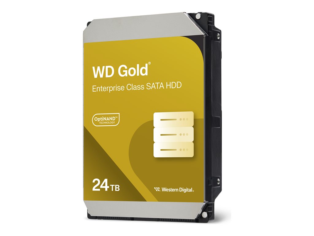 WD Gold - Hard drive - Enterprise - 24 TB - internal - 3.5 - SATA 6Gb/s - 7200 rpm - buffer: 512 MB" WD241KRYZ
