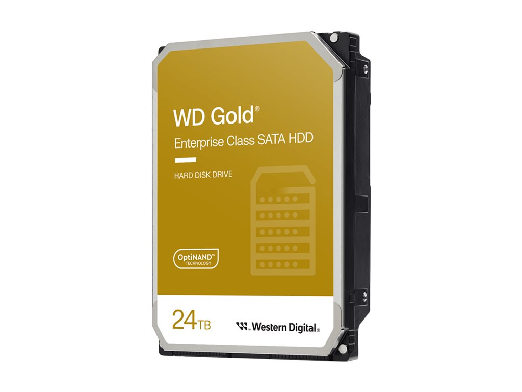 WD Gold WD242KRYZ - Hard drive - Enterprise - 24 TB - internal - 3.5 - SATA 6Gb/s - 7200 rpm - buffer: 512 MB"