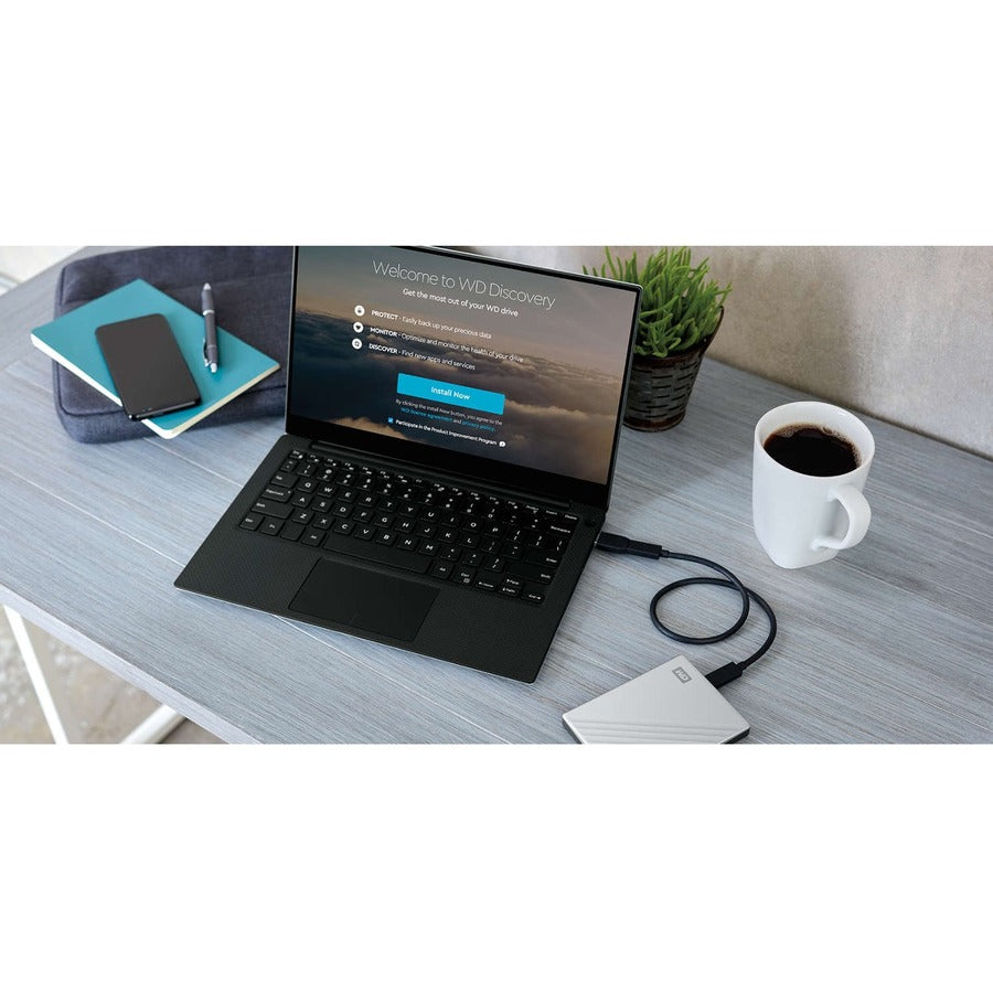 WD-IMSourcing My Passport Ultra WDBTLG0010BGD-WESN 1 TB Portable Hard Drive - External - White, Gold