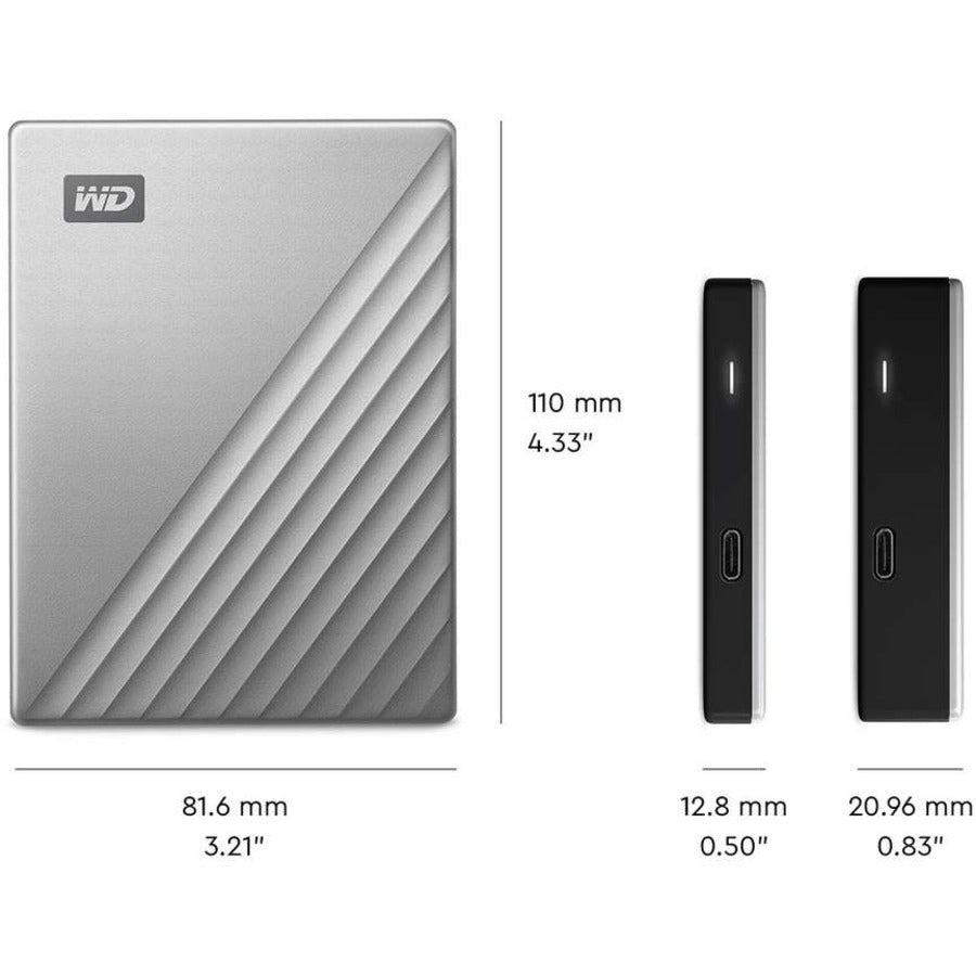 WD-IMSourcing My Passport Ultra WDBTLG0010BGD-WESN 1 TB Portable Hard Drive - External - White, Gold