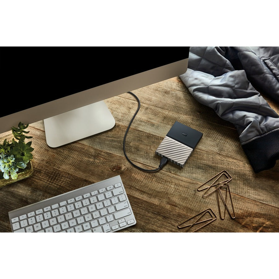 WD-IMSourcing My Passport Ultra WDBTLG0010BGD-WESN 1 TB Portable Hard Drive - External - White, Gold