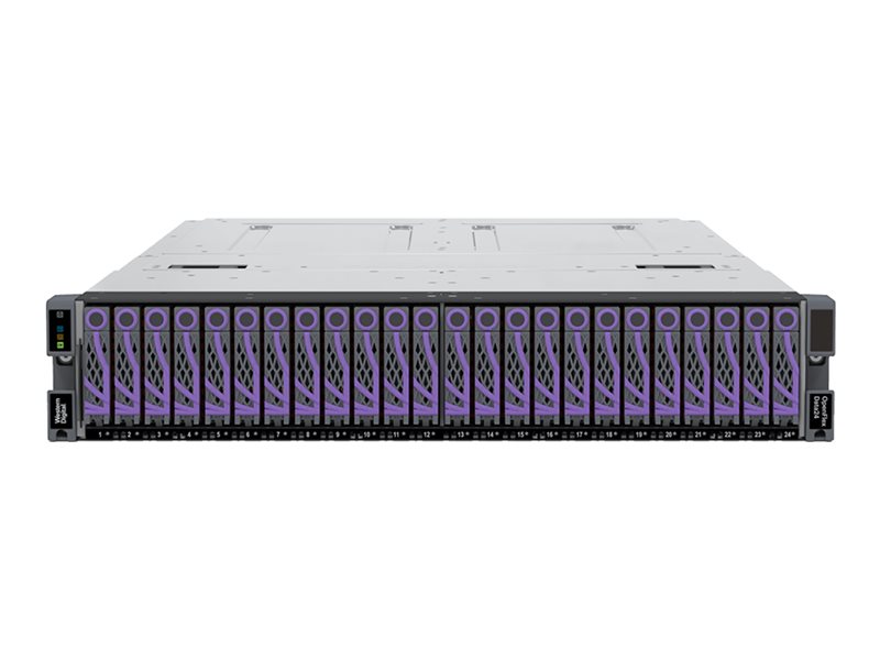 WD OpenFlex Data24 - 3200 Series - storage enclosure - 24 bays (PCIe (NVMe)) - SSD 7.67 TB x 24 - rack-mountable - 2U