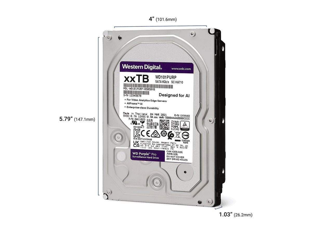 WD Purple Pro 26TB Smart Video Hard Drive