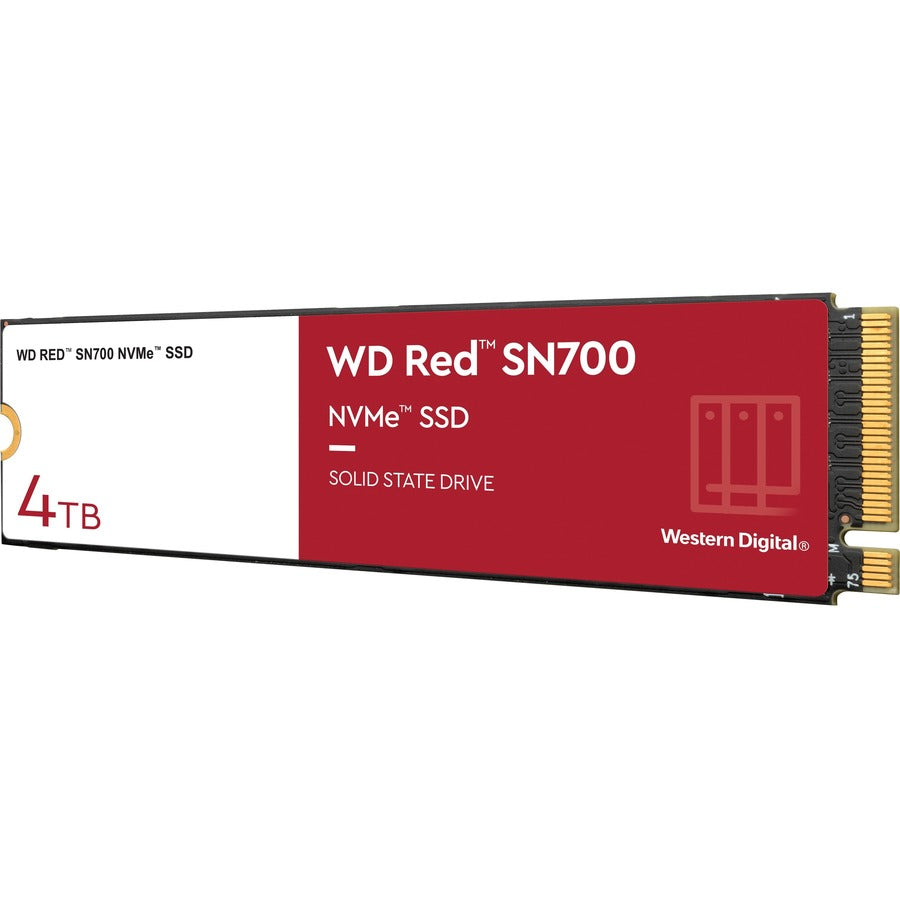 WD Red SN700 WDS400T1R0C 4TB Solid State Drive - M.2 2280 Internal - PCI Express NVMe (PCI Express NVMe 3.0 x4)