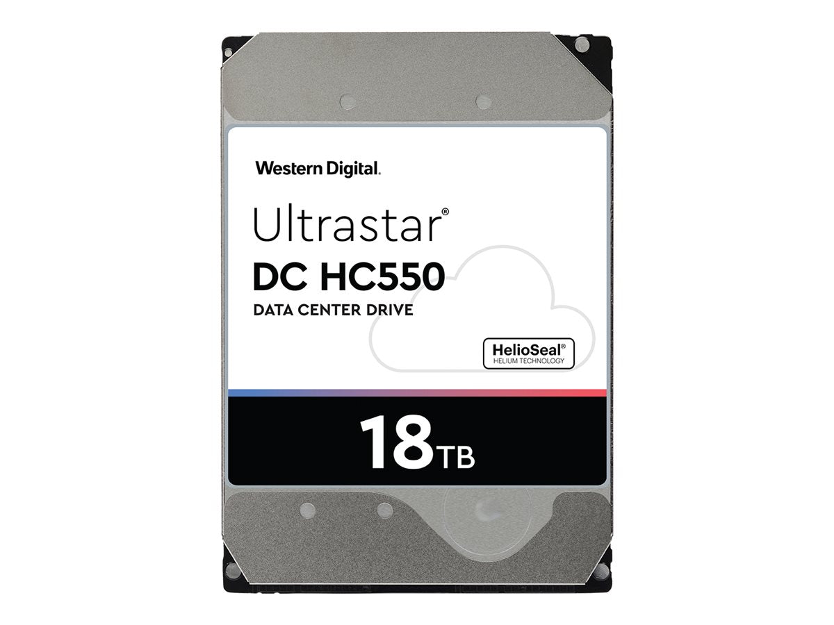 WD Ultrastar DC HC550 WUH721818AL5201 - Hard drive - encrypted - 18 TB - internal - 3.5 - SAS 12Gb/s - 7200 rpm - buffer: 512 1EX2479