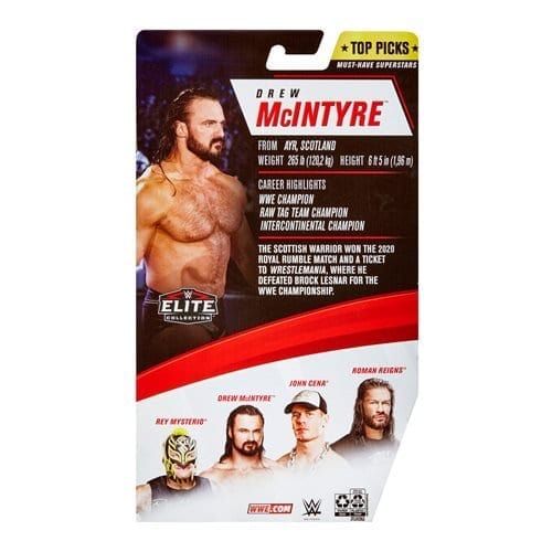WWE Top Picks 2021 Drew McIntyre Elite Action Figure for Fans