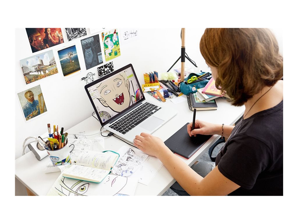 Wacom One Small - Digitizer - 3.7 x 6 in - wired - USB-C, Bluetooth 5.1