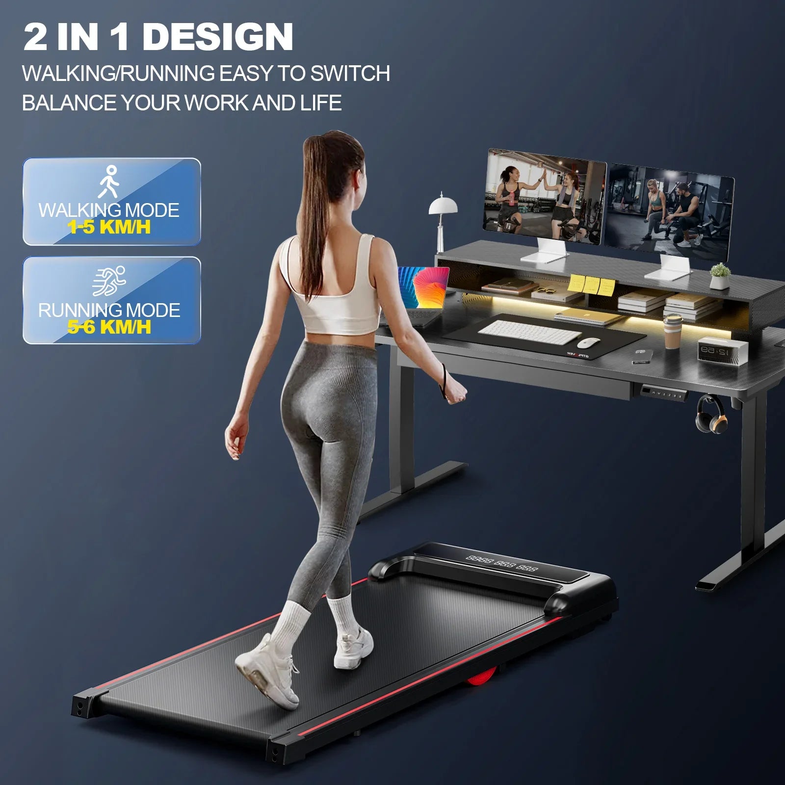 Walking Pad, Under Desk Treadmill HTM-120-ANEW