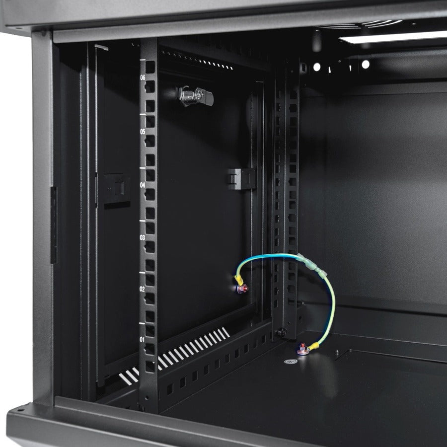 Wall Mount Rack Enclosure - 6U Tempered Glass Server Cabinet | Rocstor Y10E001-B1