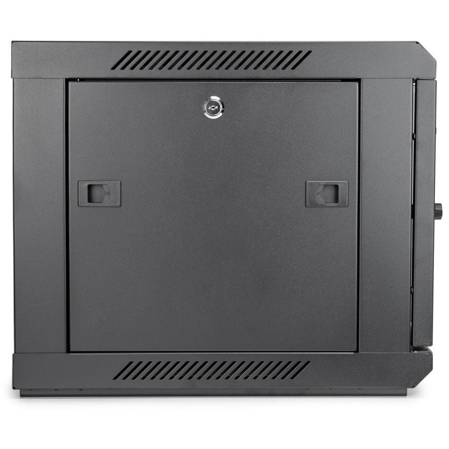 Wall Mount Rack Enclosure - 6U Tempered Glass Server Cabinet | Rocstor Y10E001-B1
