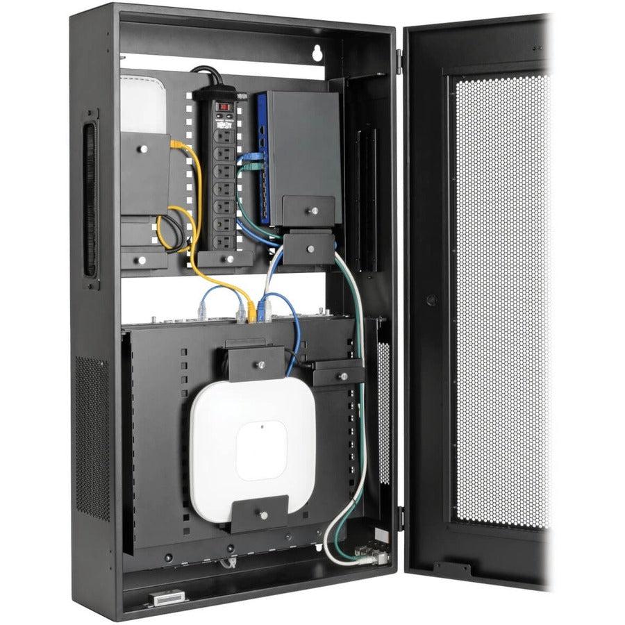 Wall Mount Structured Wiring Enclosure - 5U Low-Profile Network Cabinet | TecISoft SRWF10UMOD