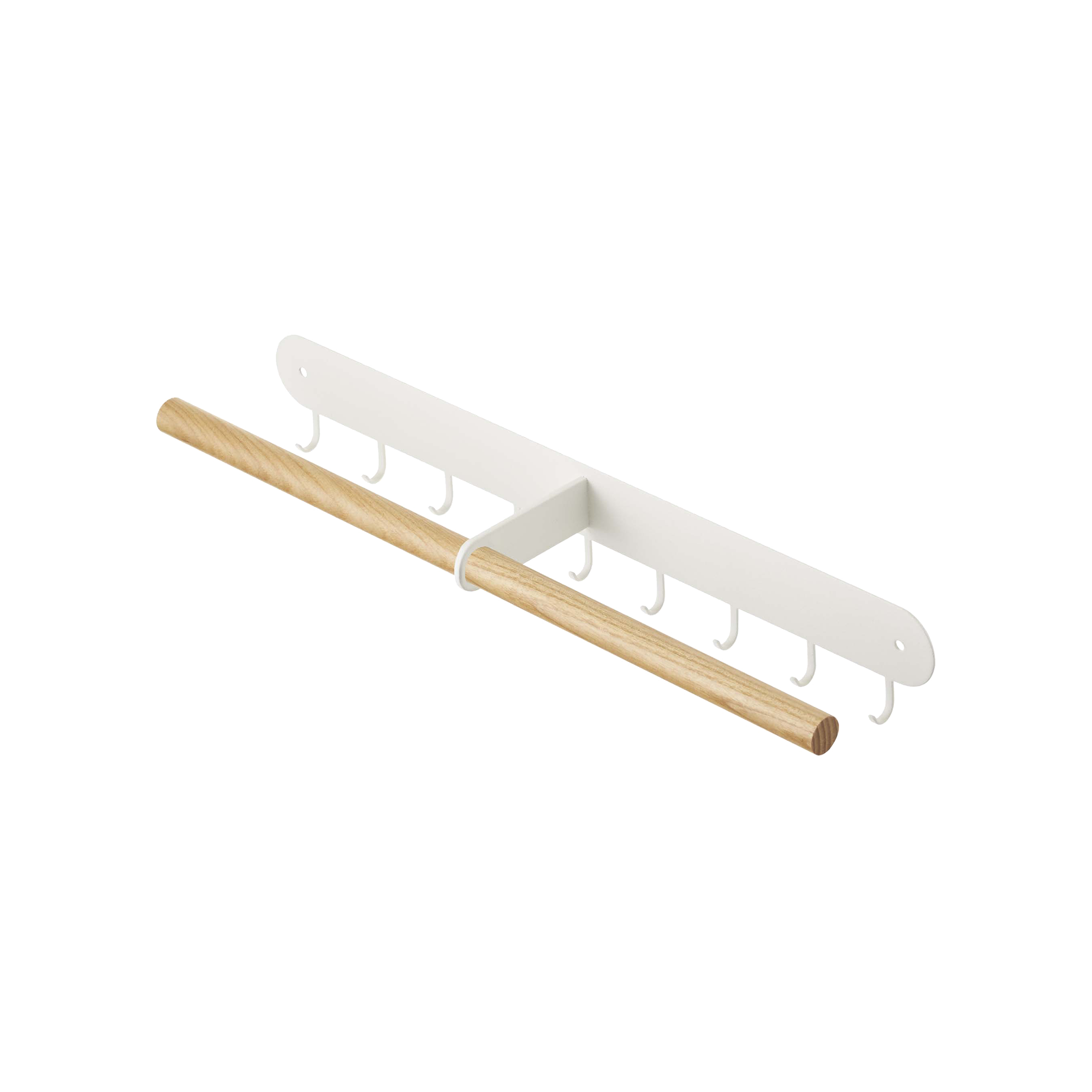 Wall-Mounted Jewelry Rack - Steel + Wood