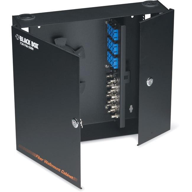 Wallmount Fiber Enclosure - Locking 4-Slot Network Infrastructure | Black Box JPM402A-R3