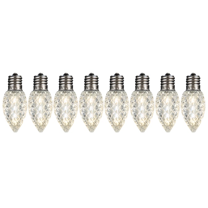 Warm White LED C-9 Lightbulbs - 25 Pack