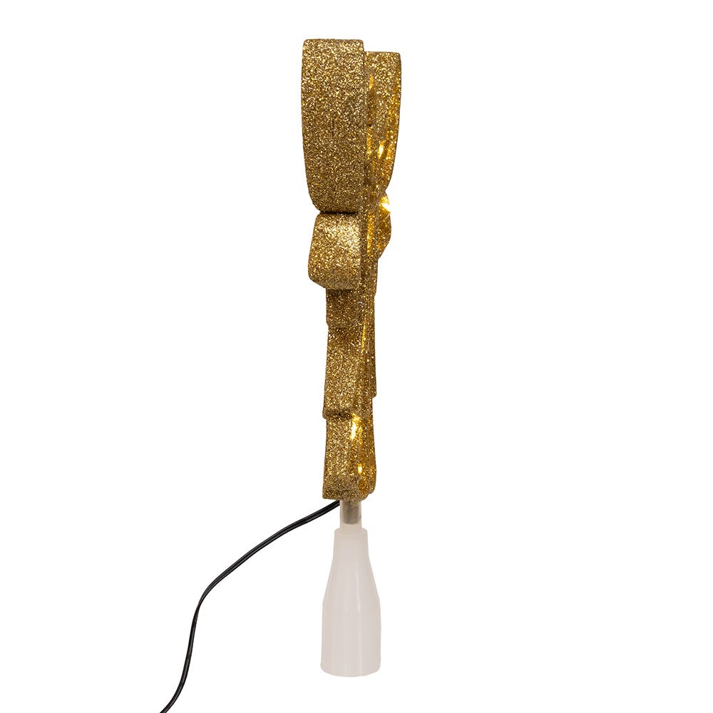 Warm White LED Gold Angel Treetop - 9.25 inch