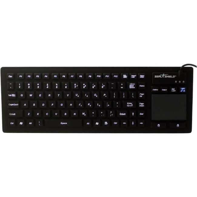 Washable Silicone All-In-One Keyboard With Built-In Touchpad Pointing Device - B