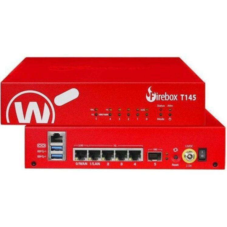 WatchGuard Firebox T145 Firewall with 5-Year Total Security Suite for SMBs