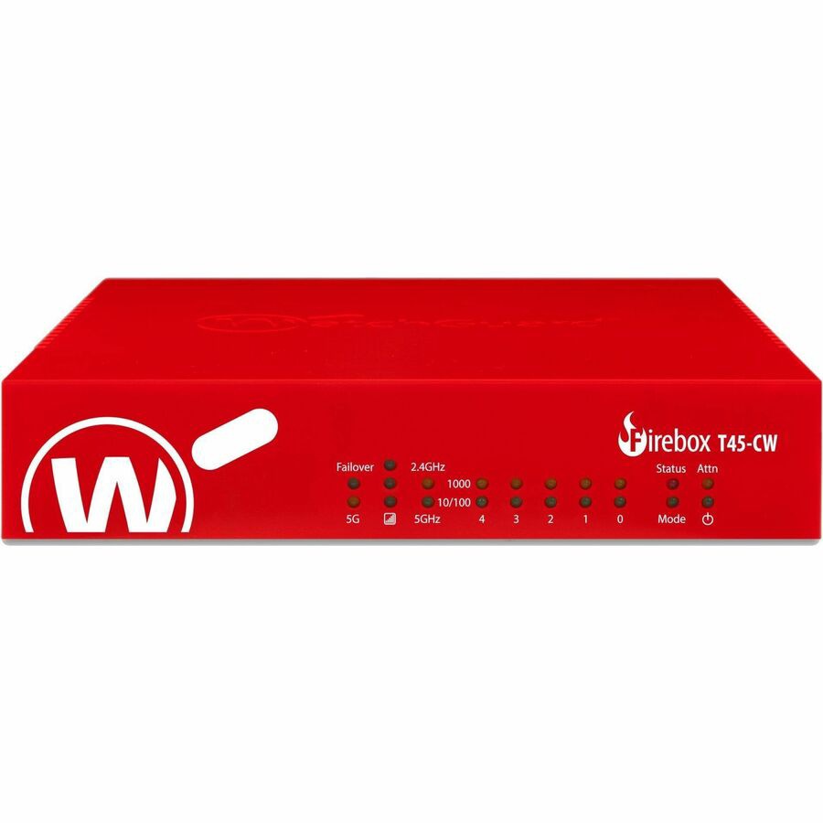 WatchGuard Firebox T45-CW Wireless Firewall with 1-Year Security Suite for SMBs