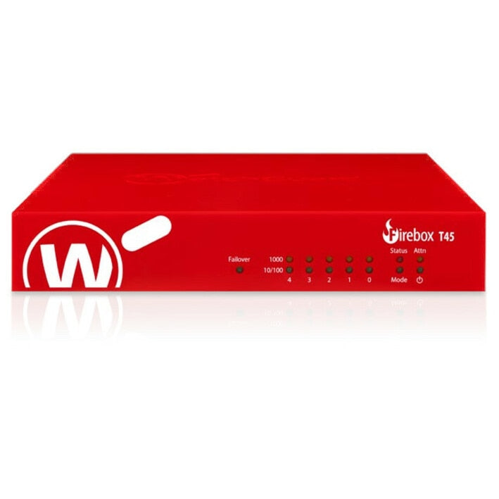 WatchGuard Firebox T45-W-PoE Wi-Fi 6 Security Appliance for SMBs with 1-Year Suite