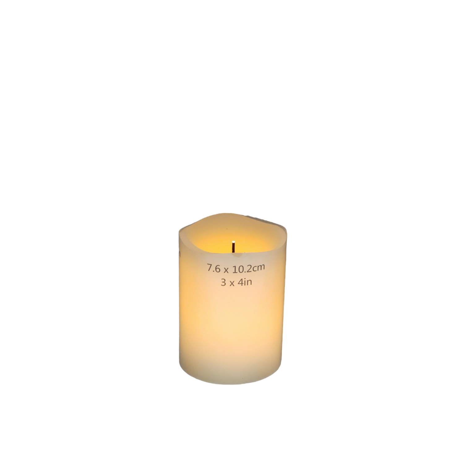 Wavy Edge Glow Wick Pillar Candle -