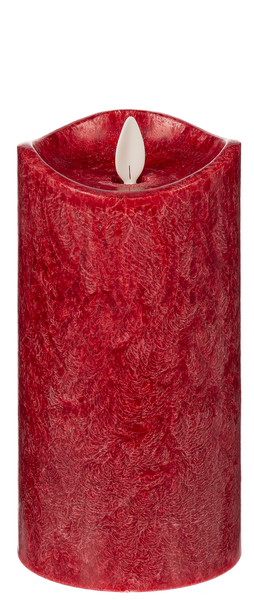 Wax LED Pillar Candle - Red - 3x6
