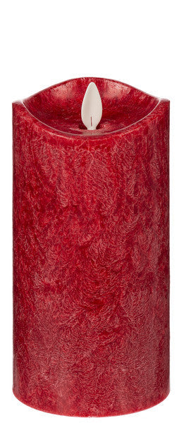 Wax LED Pillar Candle - Red - 3x6