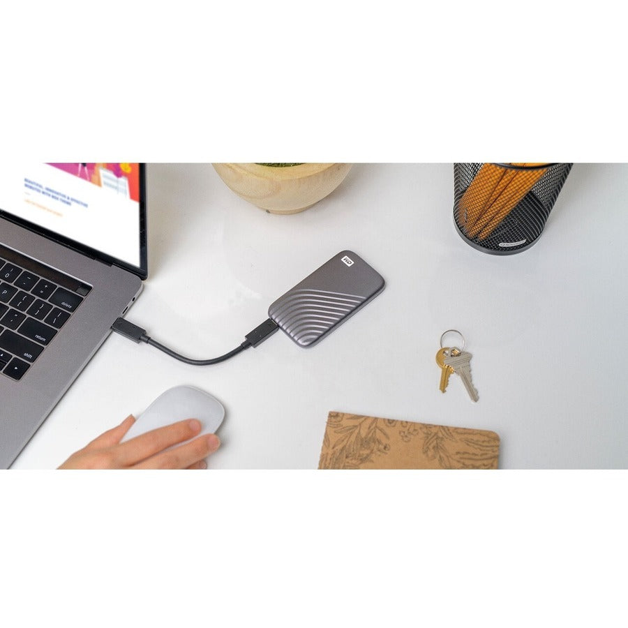 WD My Passport WDBAGF5000AGY-WESN 500 GB Portable Solid State Drive - External - Space Gray